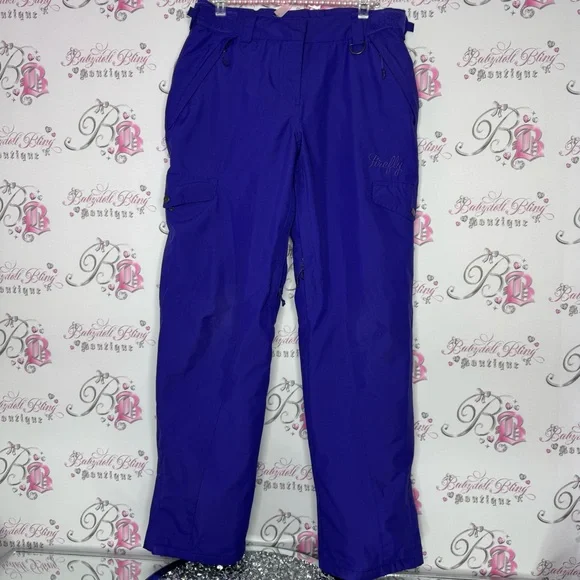 Firefly snow pants waterproof purple pockets adjustable waist